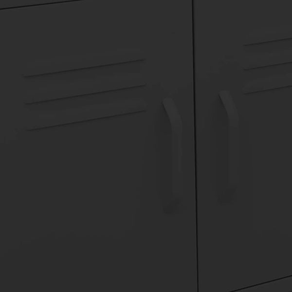 Schwarzer Lagerschrank Tetik 60x35x56cm (Stahl)