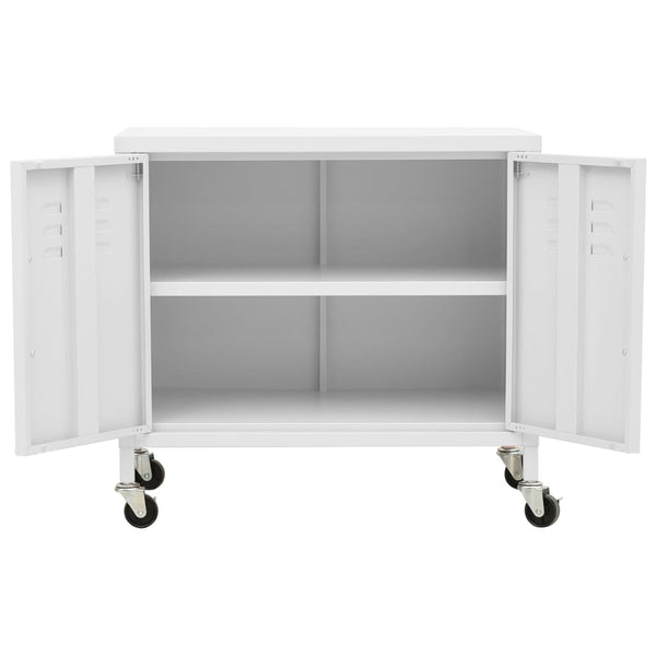 Weißer Vorratsschrank Tetik 60x35x56cm (Stahl)