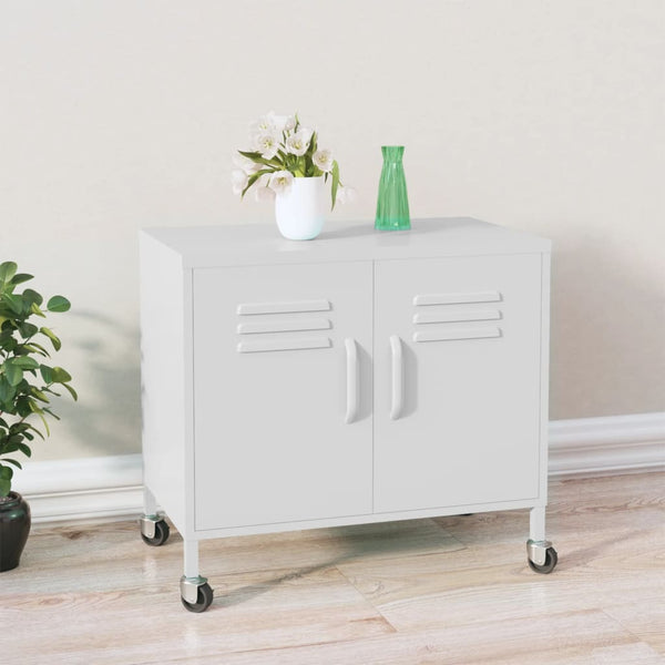 Weißer Vorratsschrank Tetik 60x35x56cm (Stahl)