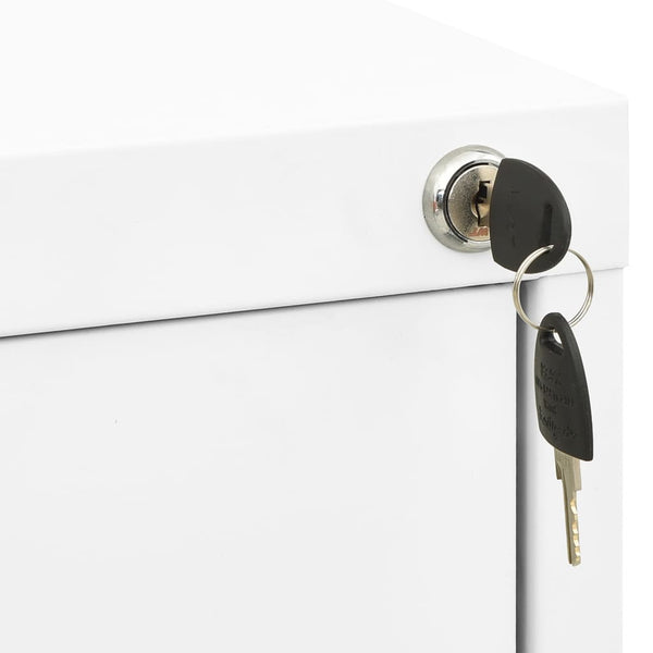 Weißer Archivschrank Seuda 46x62x102,5cm (Stahl)