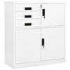 Weißer Büroschrank Neculce 90x40x102cm (Stahl)