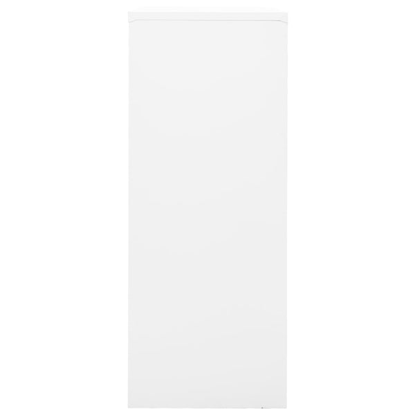 Weißer Büroschrank Neculce 90x40x102cm (Stahl)