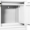 Weißer Büroschrank Neculce 90x40x102cm (Stahl)