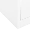 Weißer Büroschrank Neculce 90x40x102cm (Stahl)