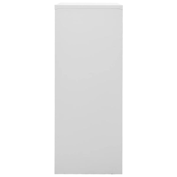 Hellgrauer Büroschrank Neculce 90x40x102cm (Stahl)