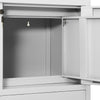 Hellgrauer Büroschrank Neculce 90x40x102cm (Stahl)