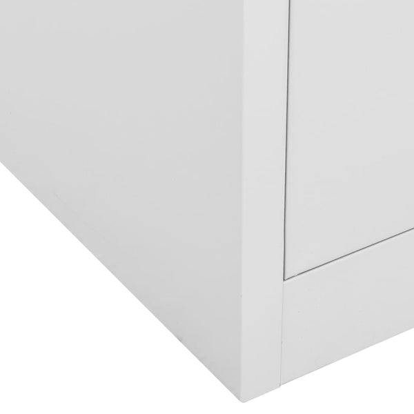 Hellgrauer Büroschrank Neculce 90x40x102cm (Stahl)
