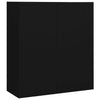 Schwarzer Büroschrank Neculce 90x40x102cm (Stahl)