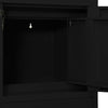 Schwarzer Büroschrank Neculce 90x40x102cm (Stahl)
