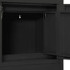Anthrazitfarbener Büroschrank Neculce 90x40x102cm (Stahl)