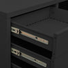 Anthrazitfarbener Büroschrank Neculce 90x40x102cm (Stahl)
