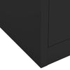 Anthrazitfarbener Büroschrank Neculce 90x40x102cm (Stahl)