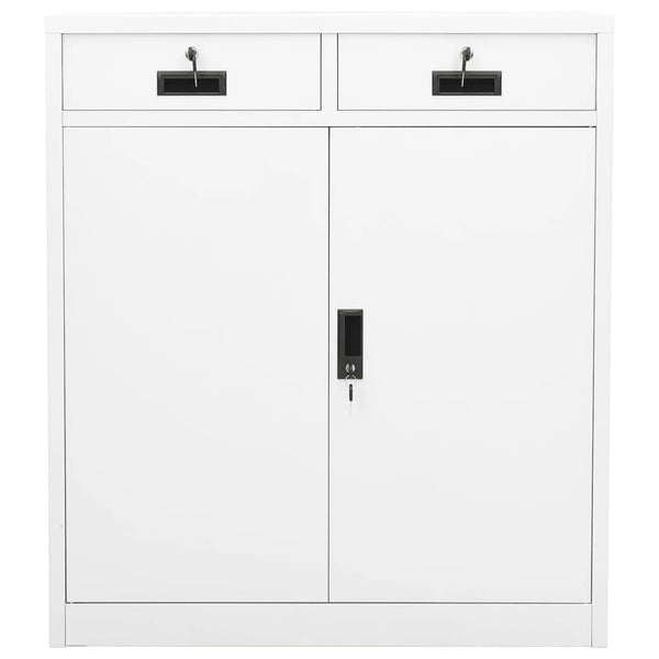 Weißer Büroschrank Haven 90x40x102cm (Stahl)