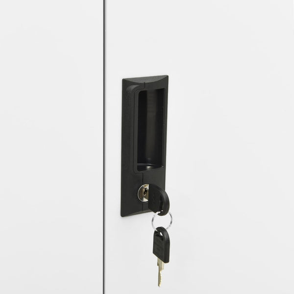 Weißer Büroschrank Haven 90x40x102cm (Stahl)