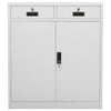 Hellgrauer Büroschrank Haven 90x40x102cm (Stahl)