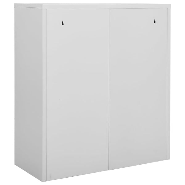 Hellgrauer Büroschrank Haven 90x40x102cm (Stahl)