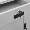 Hellgrauer Büroschrank Haven 90x40x102cm (Stahl)