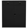 Schwarzer Büroschrank Haven 90x40x102cm (Stahl)