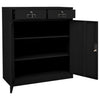 Schwarzer Büroschrank Haven 90x40x102cm (Stahl)