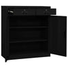 Schwarzer Büroschrank Haven 90x40x102cm (Stahl)