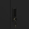 Schwarzer Büroschrank Haven 90x40x102cm (Stahl)