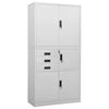 Hellgrauer Büroschrank Teglar 90x40x180cm (Stahl)
