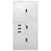 Hellgrauer Büroschrank Teglar 90x40x180cm (Stahl)