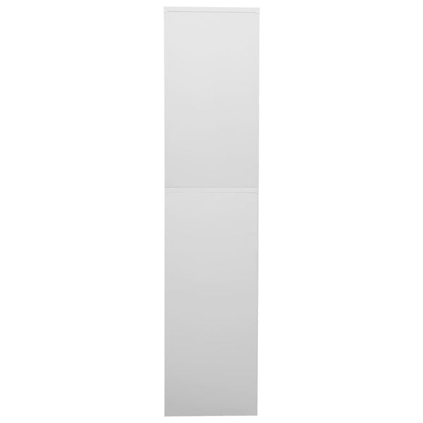 Hellgrauer Büroschrank Teglar 90x40x180cm (Stahl)