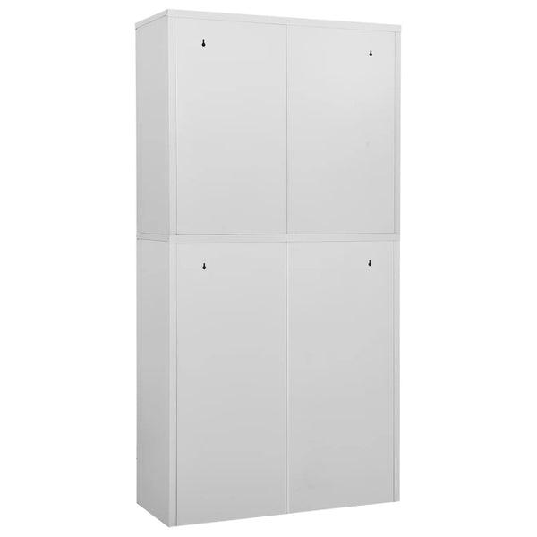 Hellgrauer Büroschrank Teglar 90x40x180cm (Stahl)