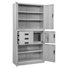Hellgrauer Büroschrank Teglar 90x40x180cm (Stahl)