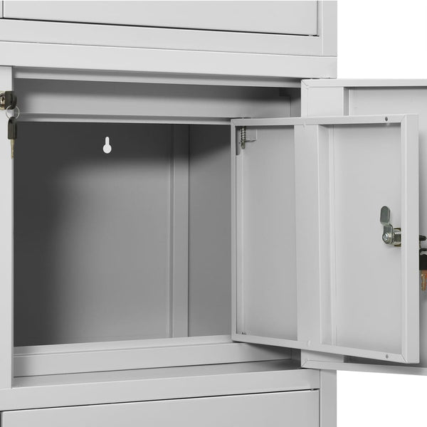 Hellgrauer Büroschrank Teglar 90x40x180cm (Stahl)