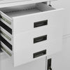 Hellgrauer Büroschrank Teglar 90x40x180cm (Stahl)