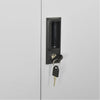 Hellgrauer Büroschrank Teglar 90x40x180cm (Stahl)