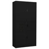 Schwarzer Aktenschrank Teglar 90x40x180cm (Stahl)