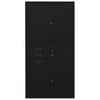Schwarzer Aktenschrank Teglar 90x40x180cm (Stahl)