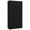 Schwarzer Aktenschrank Teglar 90x40x180cm (Stahl)