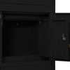 Schwarzer Aktenschrank Teglar 90x40x180cm (Stahl)