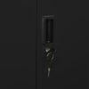 Schwarzer Aktenschrank Teglar 90x40x180cm (Stahl)