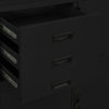 Schwarzer Aktenschrank Teglar 90x40x180cm (Stahl)