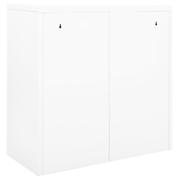 Weißer Schiebetürenschrank Bublos 90x40x90cm (Stahl)