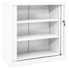 Weißer Schiebetürenschrank Bublos 90x40x90cm (Stahl)