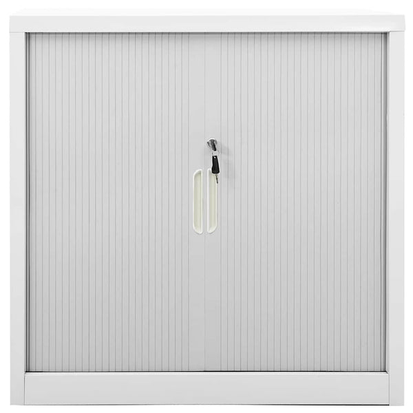 Grauer Schiebetürenschrank Bublos 90x40x90cm (Stahl)