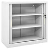 Grauer Schiebetürenschrank Bublos 90x40x90cm (Stahl)