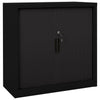 Schwarzer Schwebetürenschrank Bublos 90x40x90cm (Stahl)