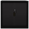 Schwarzer Schwebetürenschrank Bublos 90x40x90cm (Stahl)