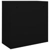 Schwarzer Schwebetürenschrank Bublos 90x40x90cm (Stahl)