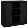 Schwarzer Schwebetürenschrank Bublos 90x40x90cm (Stahl)