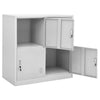Plostina hellgrauer Kleiderschrank 90x45x92,5cm (Stahl)