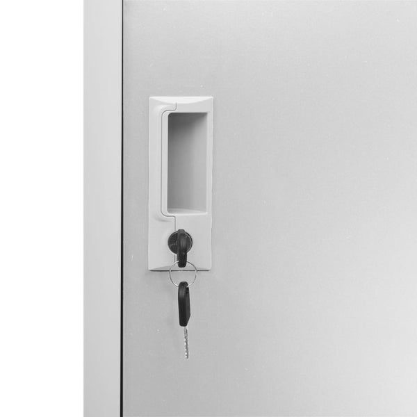 Plostina hellgrauer Kleiderschrank 90x45x92,5cm (Stahl)