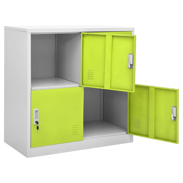 Hellgrauer Kleiderschrank Plostina grün 90x45x92,5cm (Stahl)